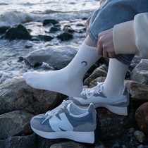 White socks female Korean cute Japanese ins tide Joker Breathable Spring and Autumn Thin Student Embroidery Cotton Socks