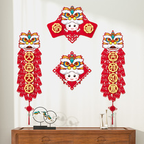 2022 zodiac tiger year New Year decorations Spring Festival couplets Spring Festival couplets for home creative upscale suede