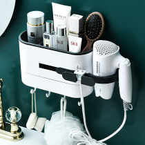 Hair Dryer rack-free bathroom bathroom household storage rack wall-mounted multifunctional hanger air duct shelf