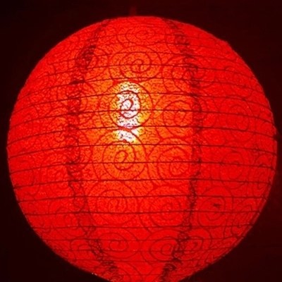 Chinese red paper lanterns decorated with small chandelier lampshades during the Mid-Autumn Festival of the New Years Lantern Festival