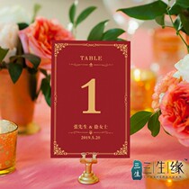 Customized annual meeting business marriage sign-in desk card table card 2019 new set of European style card