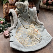 Guochao cheongsam vest young girl fried street retro Chinese style cotton Tang coat 2021 winter