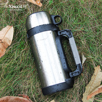 Stainless steel thermos outdoor hot water bottle portable large capacity travel hot water bottle vacuum warm hot water bottle 1 5L