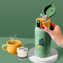 Childrens thermos cup 316 food grade water cup with straws for girls Boys anti-falling primary school water bottle