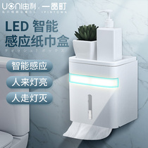 Japan UONI Yipincho toilet induction tissue box Non-punching household rack wall-mounted waterproof toilet paper box