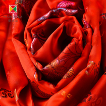 Mandala red thickened satin embroidery eight auspicious jacquard jacquard Mongolian Tibetan jewelry scarf