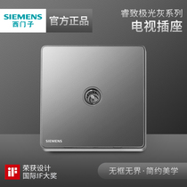 Siemens switch socket panel Rui Zhi Aurora gray smoke gold gray wall power TV socket