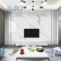 Customized bamboo wood fibre board integrated wall panel TV background wall Living room sofa Film and TV wall Highlight Imitation Marble