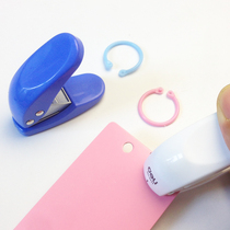 Del mini DIY hand punch for stationery binding simple round hole loose leaf paper single hole punch