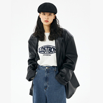 NKGC 2022SS Spring Summer New Pint American Retro Street Leather Suit Loose Casual Jacket Jacket for men and women