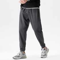 Fabric legend says 60 ice sensitive fibers summer thin nine - point casual pants men with loose tapered long pants