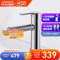 Jiumu Taiwanese upper basin faucet hot and cold high splash-proof single hole wash face can be rotated high foot basin faucet