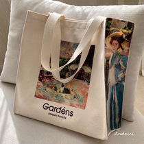 Sorolla Painted Gardens garden oil painting canvas bag women shoulder bag shopping bag student schoolbag