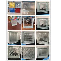 Modern transparent frosted colored glass tiles porch window Kitchen Bathroom lighting soundproof partition flower Flower