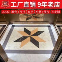 Elevator floor cushion car floor PVC elevator ground rubber imitation marble pattern custom abrasion resistant waterproof plastic carpet