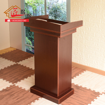 Wooden new solid wood podium speech desk reception desk concierge desk desk parking desk