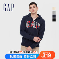 Gap men and women with the same carbon soft brushed fleece sweater 618866 2021 autumn new couple cardigan jacket