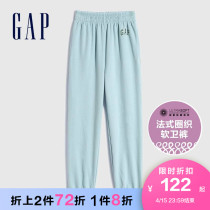 (ice-cream series) Gap male and female child LOGO French style lap weave Soft Wee pants 795193 springtime child clothing long pants tide