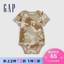 (Blena) Gap baby printed short sleeve one-piece clothes 802314 Summer 2022 New child clothing Climbing Clothing Tide