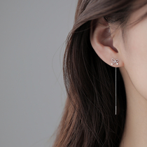 (Lane South) 925 sterling silver bow ear line 2021 New Tide earrings long earrings temperament earrings female