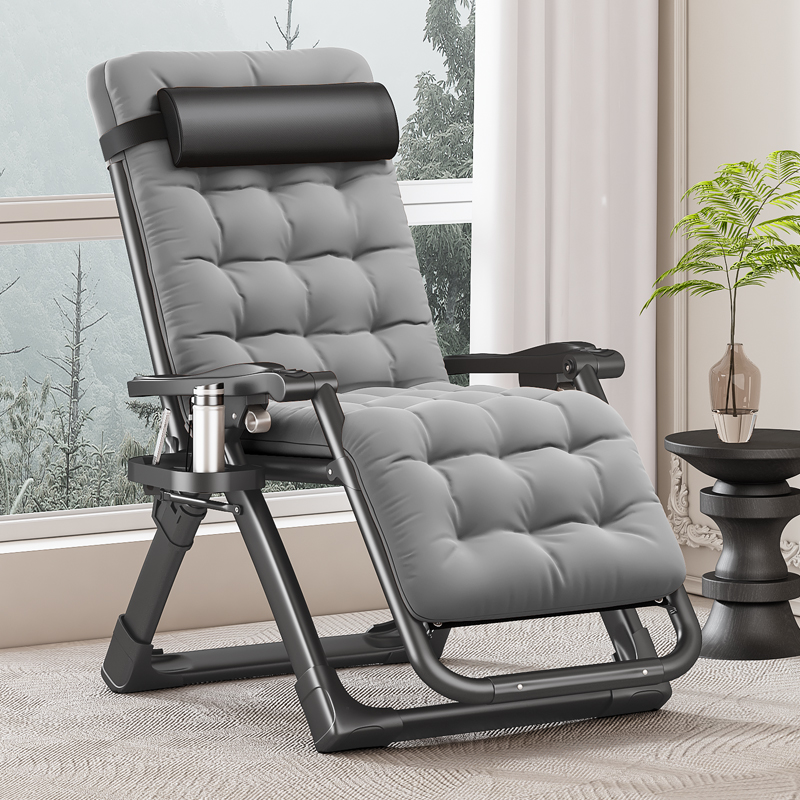 家庭用リクライニング折りたたみ昼休み椅子、頑丈で耐久性があり、シンプル、レジャー、座りがちな、冬と夏の二重目的の睡眠椅子、厚みがあり厚みがあります。