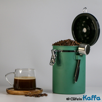 CAFEINKAFFA stainless steel coffee bean sealed tank one-way air valve exhaust storage tea nut fresh-keeping tank