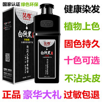 Haozun wash out color bubble hair dye to cover white hair A color dye cream pure plant white to black natural