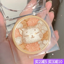Soft cute cute cat blush card Dream Flower high light blush combination plate Orange Daily adjustable color Rouge