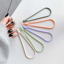 Plaid silicone mobile phone lanyard creative fan silicone wrist lanyard gift pattern lanyard