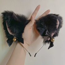 Plush cute cat cat ear hairband Fox headband headdress female beast ear hairpin hairpin hairpin pure wind hair jewelry