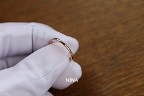 18K gold solid ring ring tail ring joint ring is embarrassed to say that there is a small diamond special jia can not afford mail