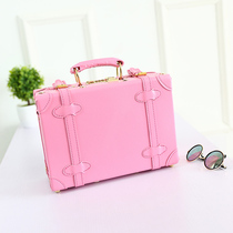 Retro 14 inch suitcases with small suitcase woman 15 password suitcase small mini light make-up containing bag