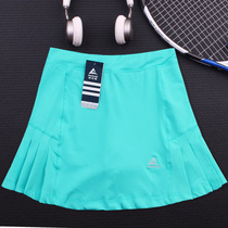 Sports skirt half-length feather tennis quick-dry casual square dance interior pocket anti-light bottoms with small pleats on both sides