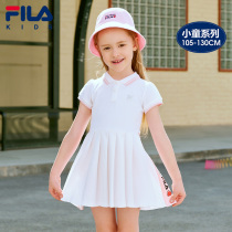 FILA KIDS FILA GIRLS short sleeve dress 2021 summer new pleated skirt child princess skirt