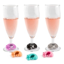 Foreign trade new creative kitten wine glass Mark Party Cup recognizer silicone wine label Cup mark