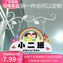 Kindergarten class card door decoration listing class card classroom creative cartoon grade hanging card decoration kindergarten House card