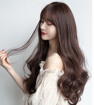 Fake street optional big wave wig Fake lady male change womens anti-string cd full headgear Natural long curly hair fake headgear