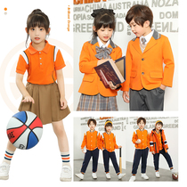 Kindergarten Garden Clothing Orange Series Spring and Autumn Winter Clothes Suit Set Primary School Uniform Suit Childrens Class Clothes Summer