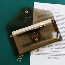 ins transparent colored pencil pocket pen cap portable buckle bill stationery cosmetic containing finishing