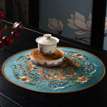 New Chinese embroidery placemat fabric YG62 household vase teacup mat Non-slip plate mat Bowl mat Coffee table mat