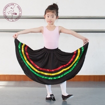 Ballet Dancing Out of the Child Dance suit Inquistalist Striped Dress Color with dance Grand Pendulum Long Skirt Woman
