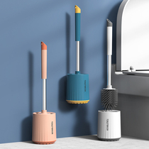Silicone toilet brush household no dead corner toilet washing brush wall cleaning long handle toilet brush artifact