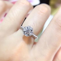 White 18K gold natural diamond ring flower diamond ring to a marriage nv jie explicit drill qun xiang 3050 1 karat