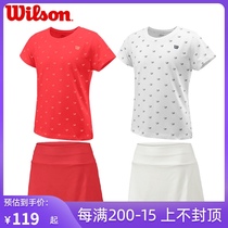 Wilson Wilson Childrens girls tennis suit Summer Wilson Youth sports short sleeve T-shirt short skirt