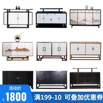 New Chinese-style entrance cabinet Retro simple Chinese-style locker Dining side cabinet decorative cabinet Solid wood cabinet Foyer cabinet Shoe cabinet
