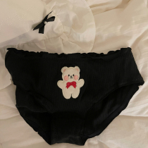 threepig cocoa love love adolescent heart grinding pure cotton comfort sensation elastic small bear chest underpants