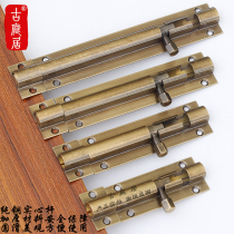 Chinese antique copper bolt retro door insert window buckle lock door bolt door pin anti-theft widened door buckle bronze window insert