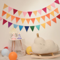 Graduation Colorful small colored flags Birthday Party Arrangement Kindergarten Activity Triangle Labanner Decorations Photo