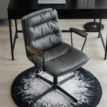 Nordic leather comfortable computer chair sedentary swivel chair simple light luxury design seat office chair home desk chair