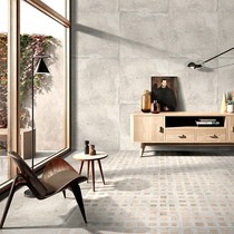 Plaid wood grain terrazzo Bathroom micro cement brick Toilet Kitchen floor tile Garden balcony Wabi-sabi wind tile